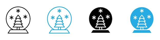 Icono de globo de nieve perfecto para diseños de invierno y vacaciones
