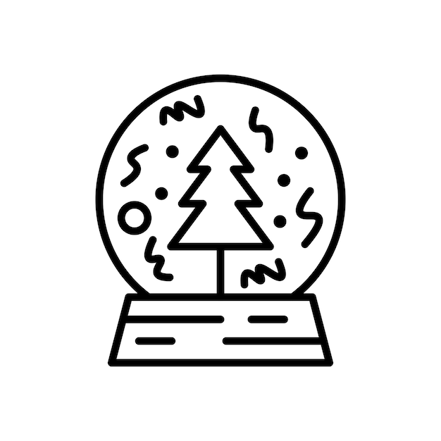 Icono del globo de nieve