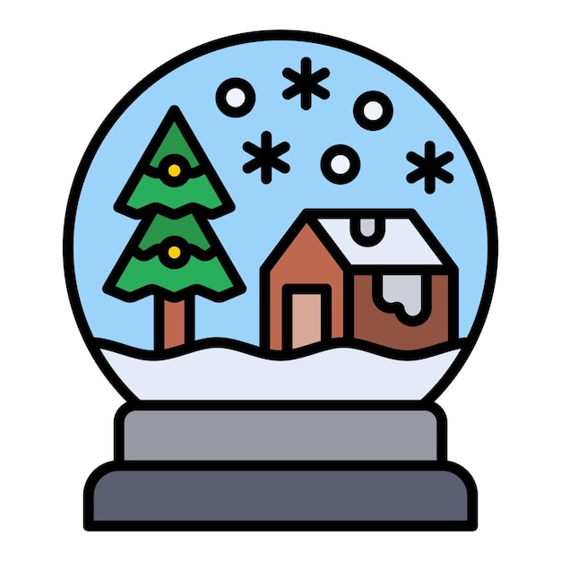 Icono del globo de nieve