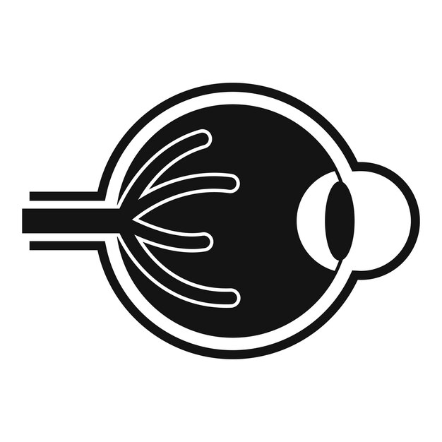 Icono del globo ocular humano Ilustración simple del icono vectorial del globo eye humano para la web