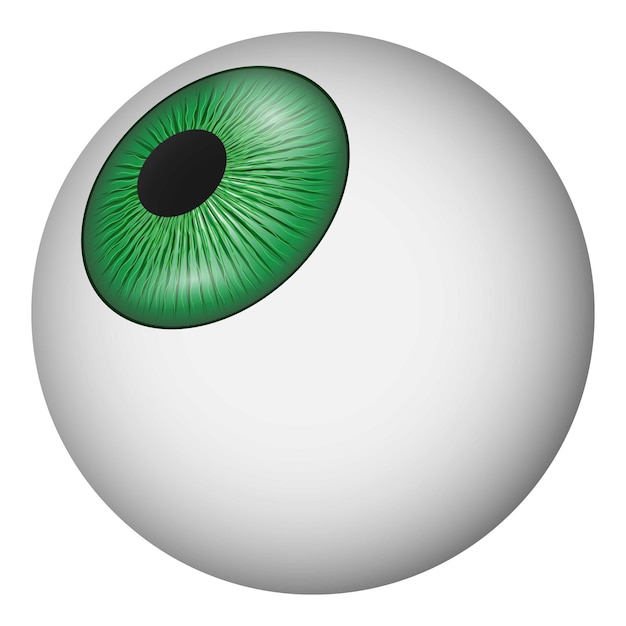 Icono de globo ocular ilustración realista del icono vectorial de globo eye para la web