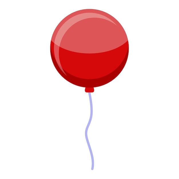 Icono de globo rojo de jardín de infantes Isométrico de icono de vector de globo rojo de jardín de infantes para diseño web aislado sobre fondo blanco