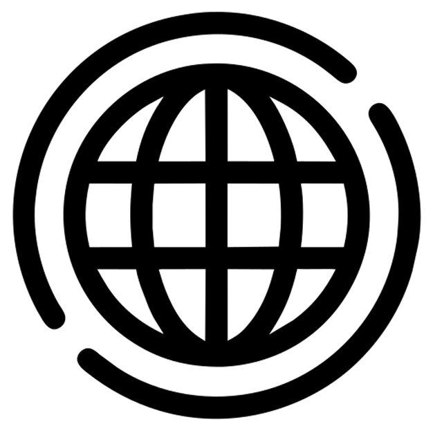 Icono de globo terráqueo