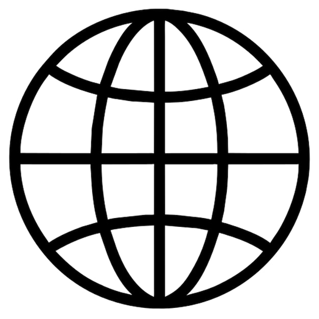 Icono de globo terráqueo