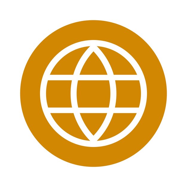 Icono de globo terráqueo