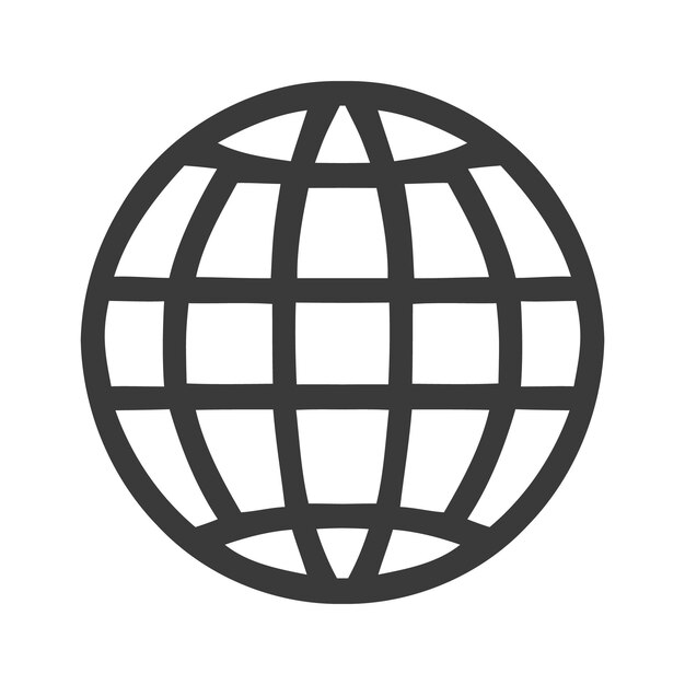Icono de globo terráqueo