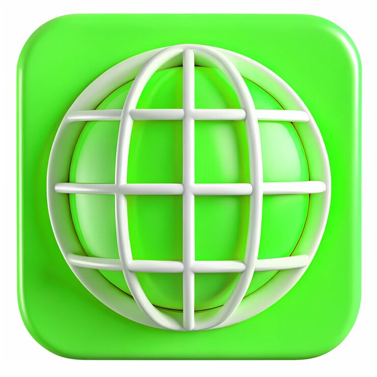 Vector icono del globo verde
