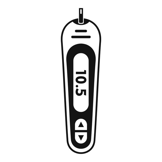 Icono de glucómetro de sangre Ilustración simple del icono de vector de glucómetro de sangre para diseño web aislado sobre fondo blanco