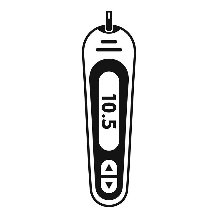 Vector icono de glucómetro de sangre ilustración simple del icono de vector de glucómetro de sangre para diseño web aislado sobre fondo blanco