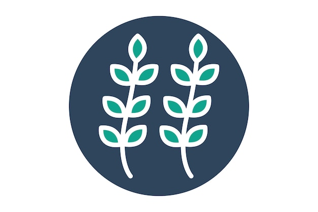 Icono de gluten Icono relacionado con los alimentos Icono de estilo sólido Ilustración vectorial de elementos nutricionales