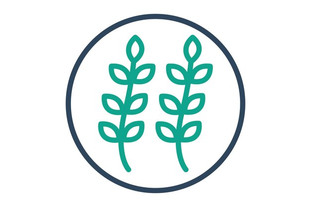 Icono de gluten Icono relacionado con la línea de alimentos Icono de estilo elementos de nutrición Ilustración vectorial