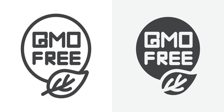 Vector icono de gmo libre signo vectorial de contorno