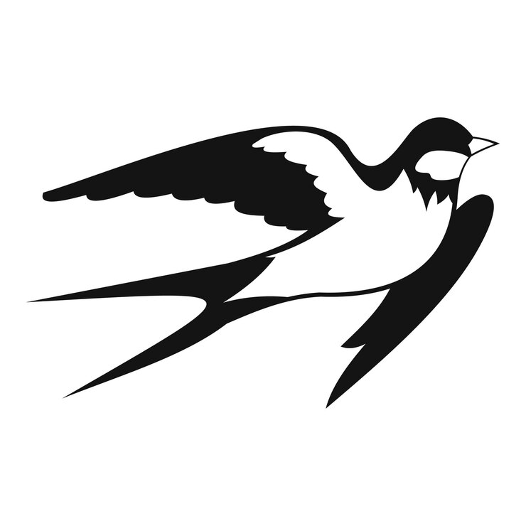 Vector icono de golondrina de granero ilustración sencilla del ícono vectorial de golondrinas de granero para la web