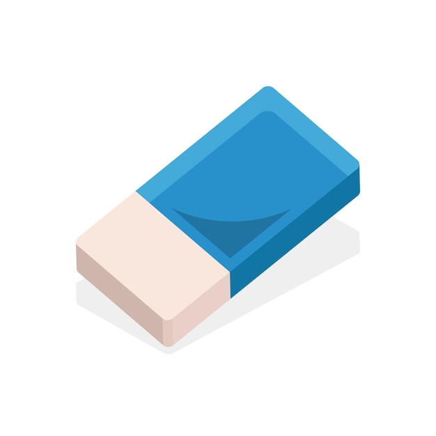 Icono de goma de borrar en estilo plano Ilustración vectorial de herramientas de papelería en un fondo aislado Sello de herramientas de oficina de goma concepto de negocio