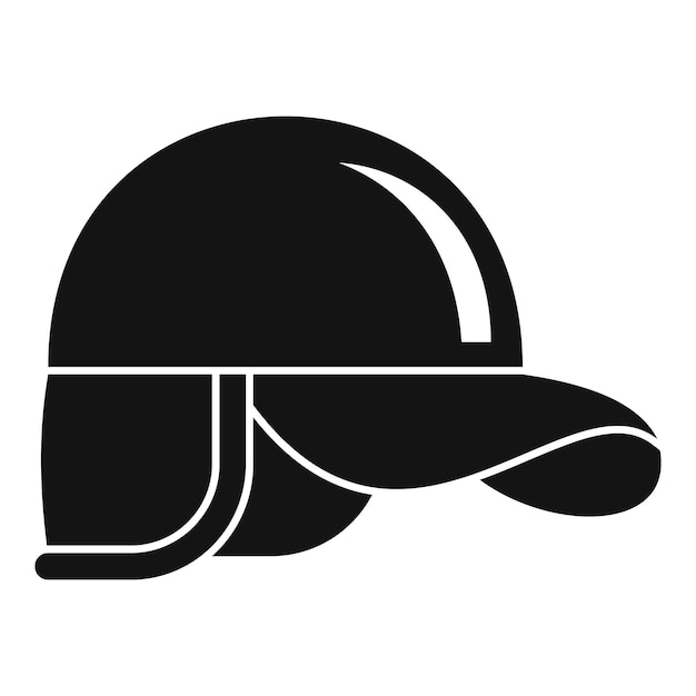 Vector icono de gorra de cazador ilustración sencilla del ícono vectorial de gorro de cazador para el diseño web aislado en fondo blanco