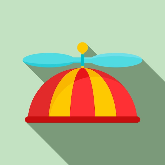 Icono de gorra de niño divertido Ilustración plana de icono de vector de gorra de niño divertido para diseño web