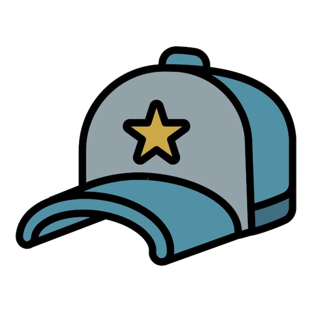 Icono de gorra de policía vector de contorno Equipo de policía Evidencia de guardia