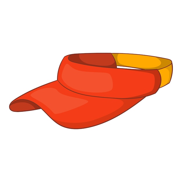 Icono de gorra solar en estilo de dibujos animados aislado sobre fondo blanco Ilustración de vector de símbolo de verano y calor