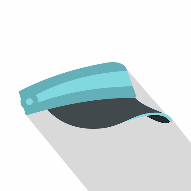 Ícono de gorra solar Ilustración plana del ícono vectorial de gorra solares para la web