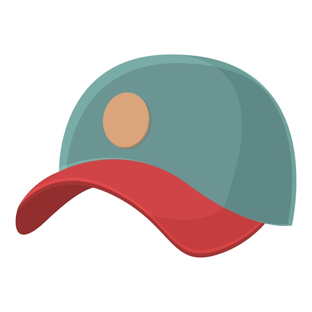 Icono de gorra de tela vector de dibujos animados Sombrero de béisbol Snap moda