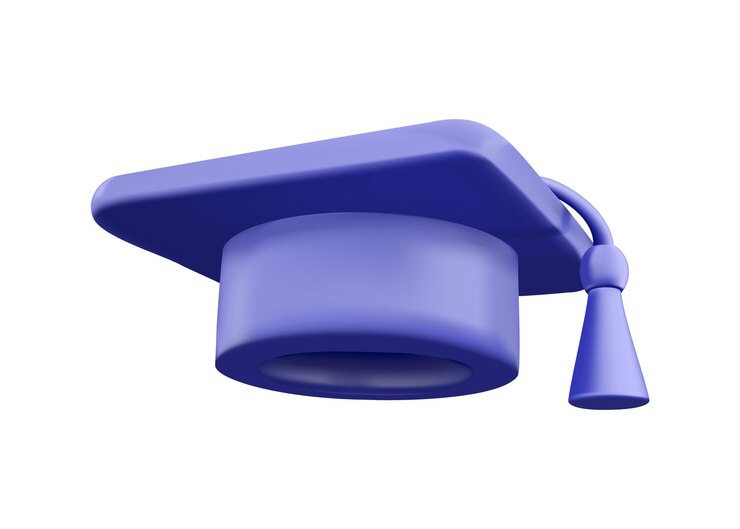 Vector icono de gorro de graduación ilustración de dibujos animados de icono de vector de gorro de graduación para web