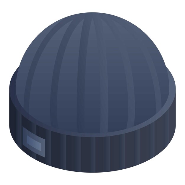 Icono de gorro de invierno Isométrico de gorro de invierno icono de vector para diseño web aislado sobre fondo blanco