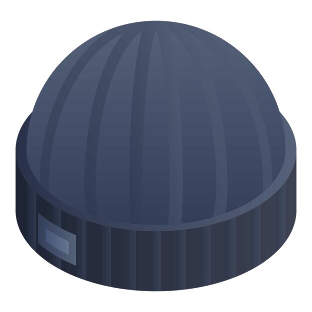 Vector icono de gorro de invierno isométrico de gorro de invierno icono de vector para diseño web aislado sobre fondo blanco