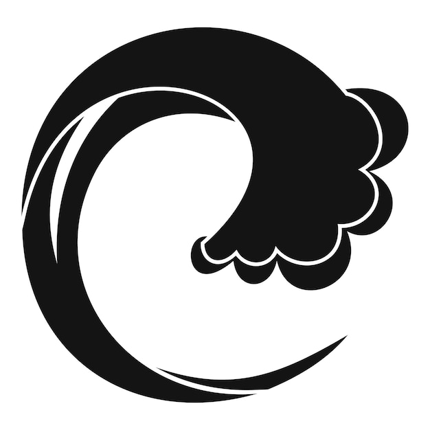 Icono de gota de agua de ola Ilustración simple del icono vectorial de gota De agua de ola para la web