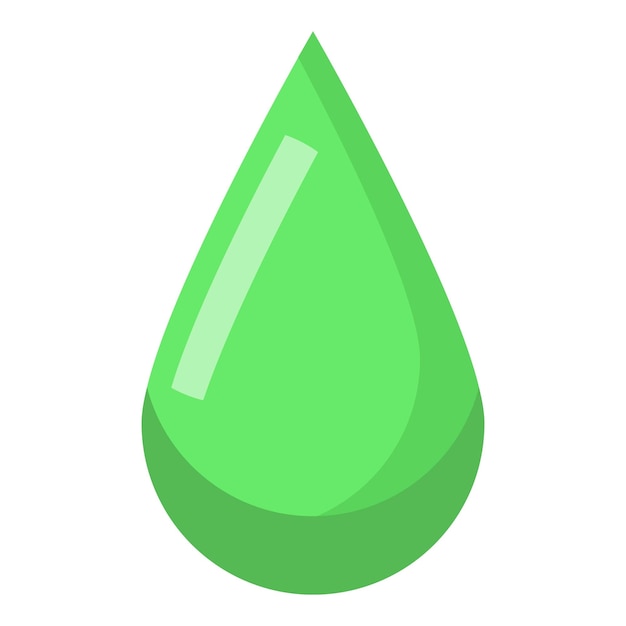 Icono de gota de aloe vera Isométrico de icono de vector de gota de aloe vera para diseño web aislado sobre fondo blanco