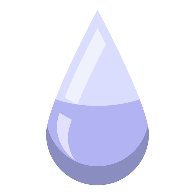 Icono de gota antiséptica Isométrica de icono de vector de gota antiséptica para diseño web aislado sobre fondo blanco