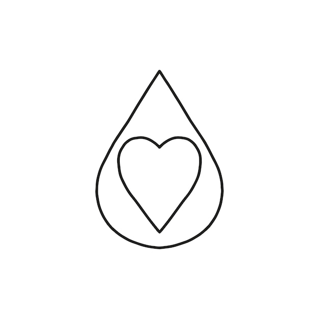 Icono de gota de corazón dentro Ilustración universal perfecta para Internet y otros diseños gráficos