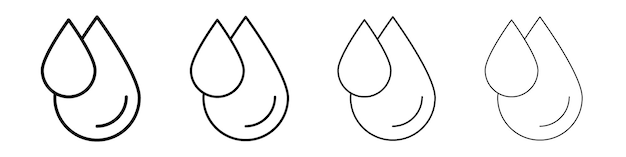 Ícono de gotas de sangre Signo ilustrativo plano