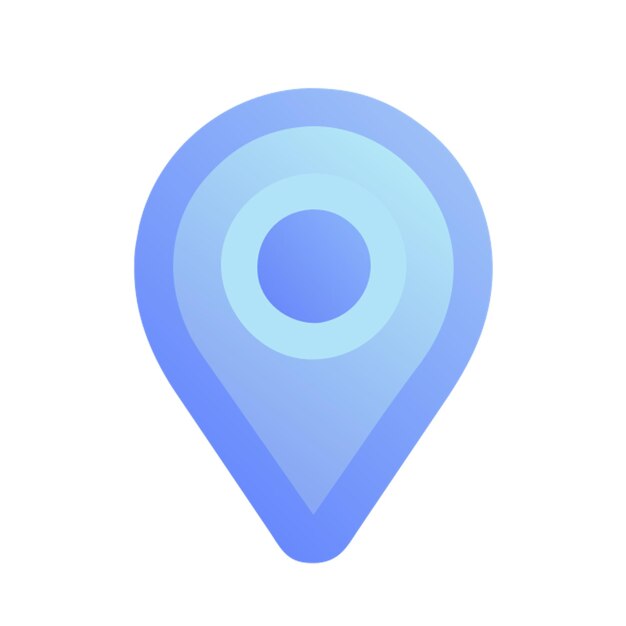 icono de gps con formas de color gradiente