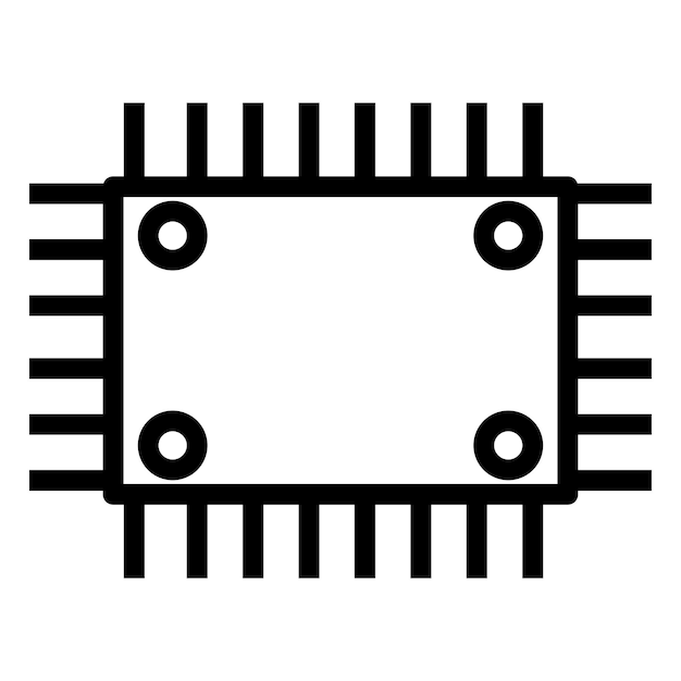 Vector icono de gpu