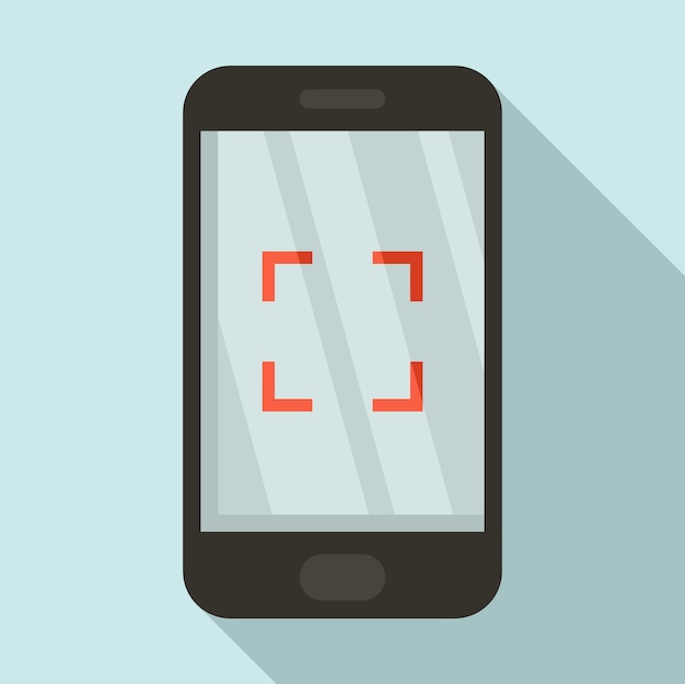 Icono de grabación de pantalla de la aplicación del teléfono Ilustración plana del icono de vector de grabación de la pantalla de la aplicación del teléfono para diseño web