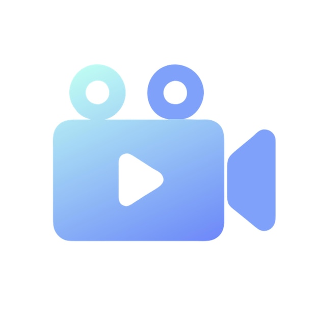icono de grabación de video con formas de colores gradiente