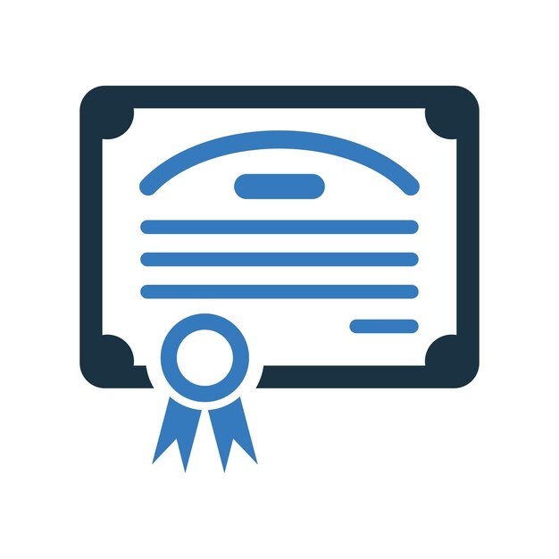 Icono de grado de certificado Gráficos vectoriales editables sencillos