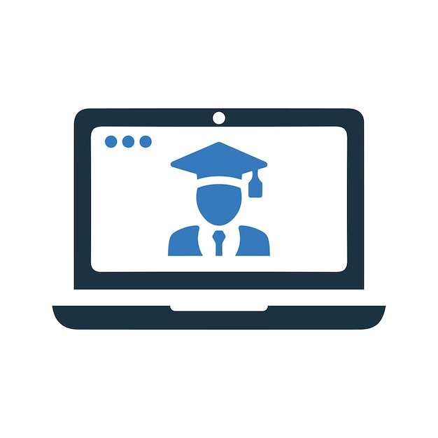 Icono de graduación de estudios de educación Logotipo vectorial editable