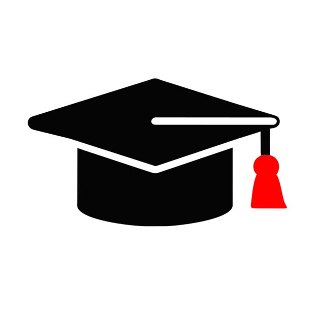 icono de graduación de la gorra
