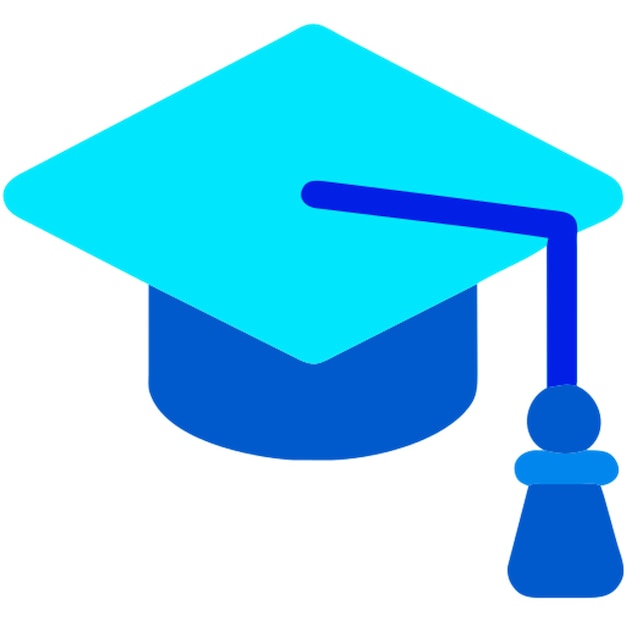 icono de graduación de la gorra