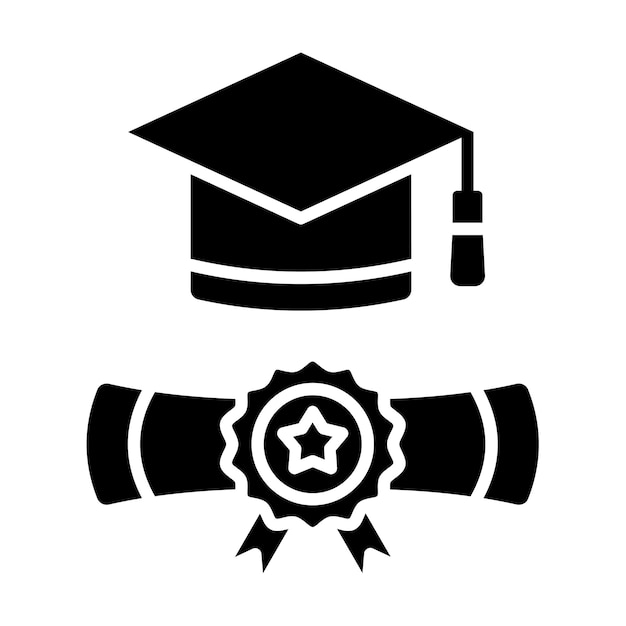 Vector icono de graduado