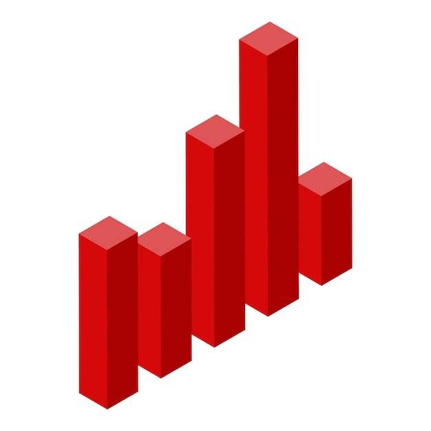 Icono de gráfico de administrador de cuentas Isométrico del icono de vector de gráfico de administrador de cuentas para diseño web aislado sobre fondo blanco