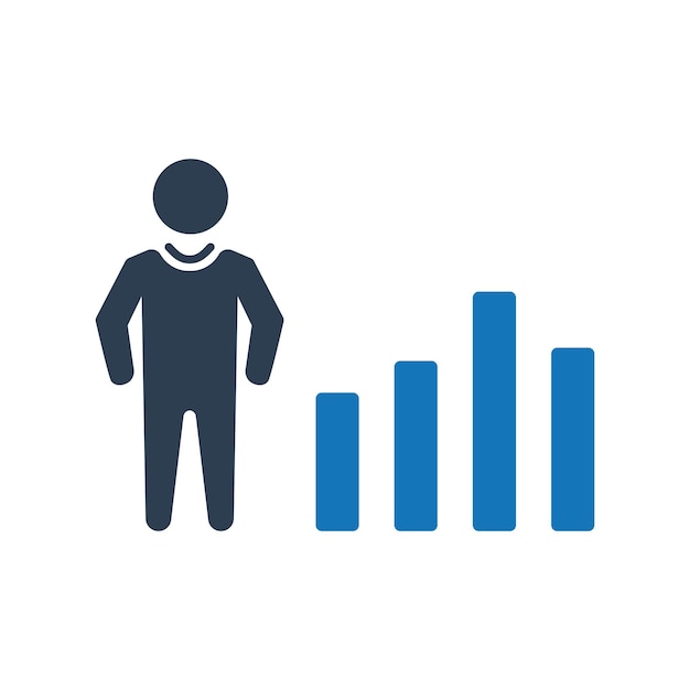 Ícono de gráfico de barras de negocios