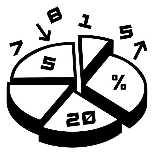 Icono de gráfico circular de finanzas Ilustración simple del icono de vector de gráfico circular de finanzas para diseño web aislado sobre fondo blanco