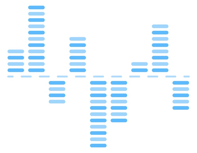 Icono de gráfico de columnas financieras elemento de informe de presentación