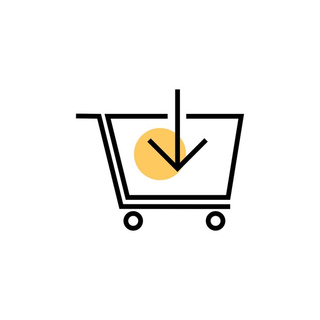 Vector icono del gráfico de compras