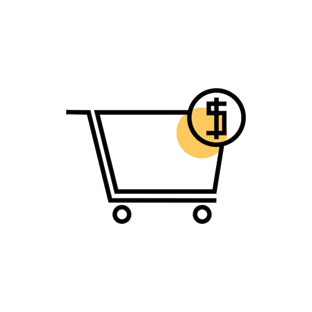 Vector icono del gráfico de compras