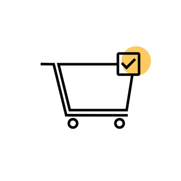 Vector icono del gráfico de compras