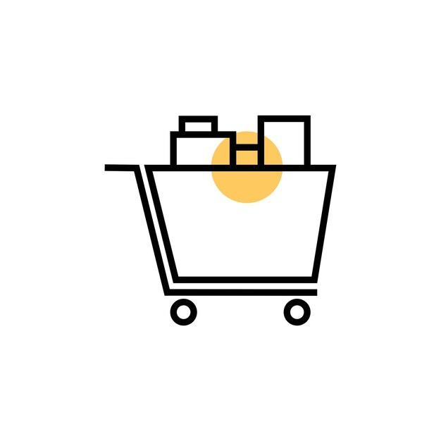 Vector icono del gráfico de compras