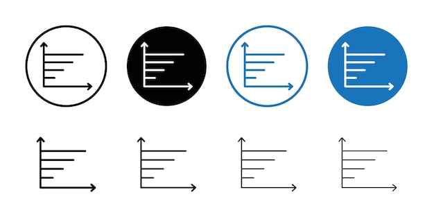 Icono de gráfico Contorno del logotipo vectorial